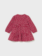 Abito punto strutturato Bimba Rosso 2915/40 corredino e abbigliamento neonato | NANU' BABY