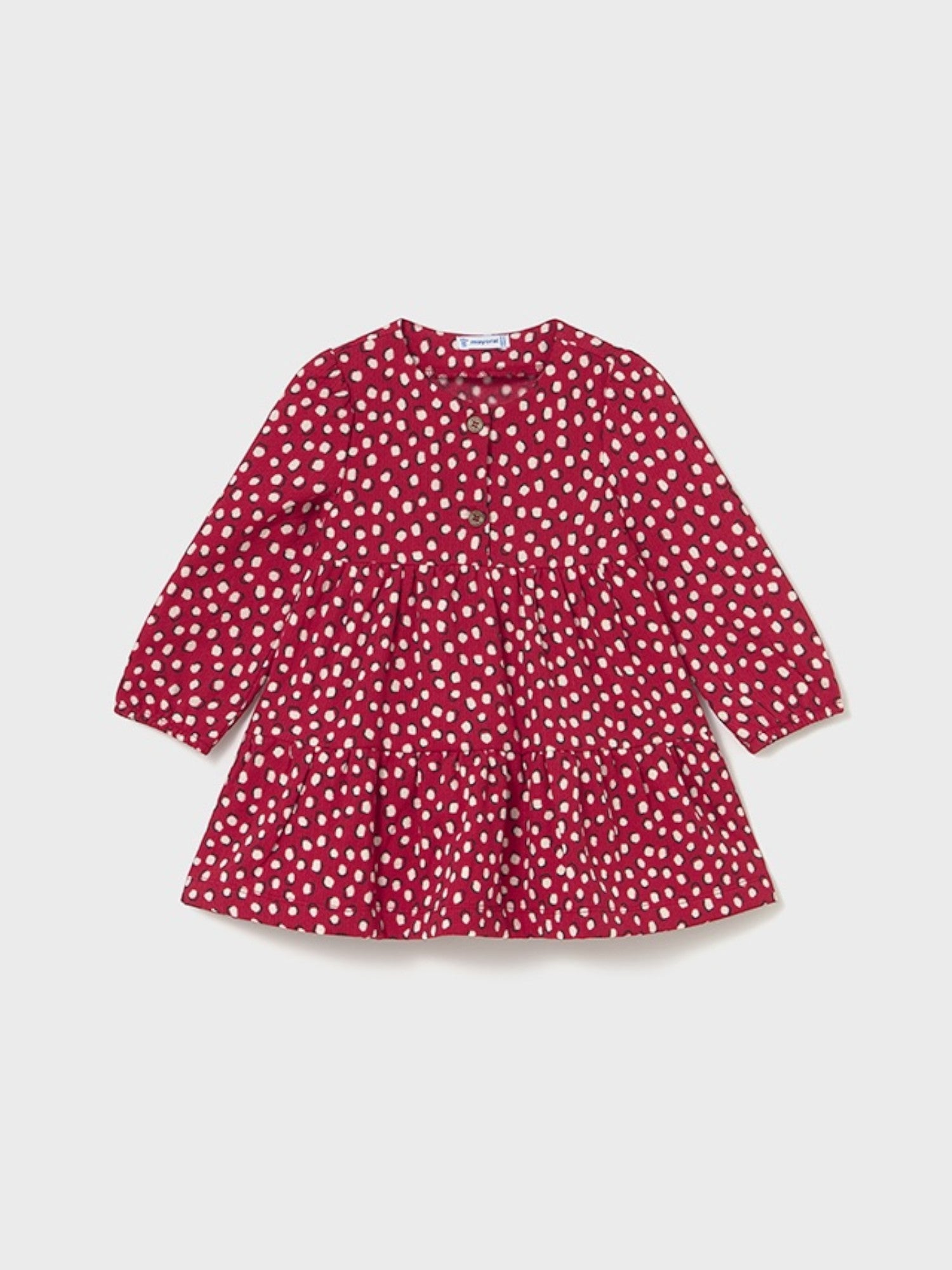Abito punto strutturato Bimba Rosso 2915/40 corredino e abbigliamento neonato | NANU' BABY