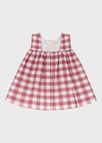 Abito Quadri Rosa Laccetto 0516/54 corredino e abbigliamento neonato | NANU' BABY