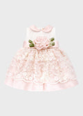 Abito Raso Pizzo Rosa GG2633I corredino e abbigliamento neonato | NANU' BABY