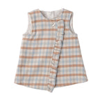 Abito Smanicato Bimba Bianco Check 3F734/3942 corredino e abbigliamento neonato | NANU' BABY