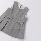 Abito Smanicato Twill Manopesca Bimba Grigio 3F728/8879 corredino e abbigliamento neonato | NANU' BABY