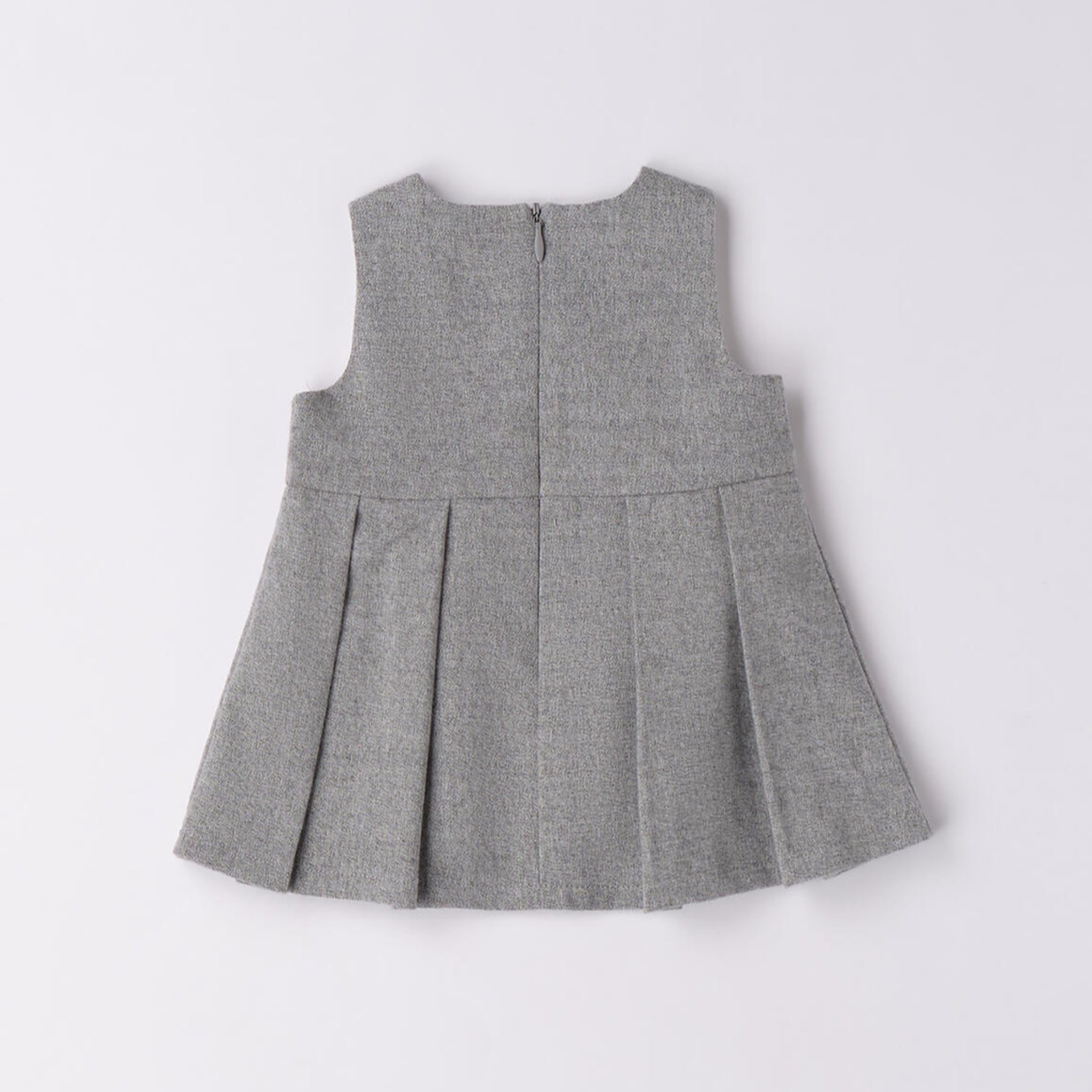 Abito Smanicato Twill Manopesca Bimba Grigio 3F728/8879 corredino e abbigliamento neonato | NANU' BABY