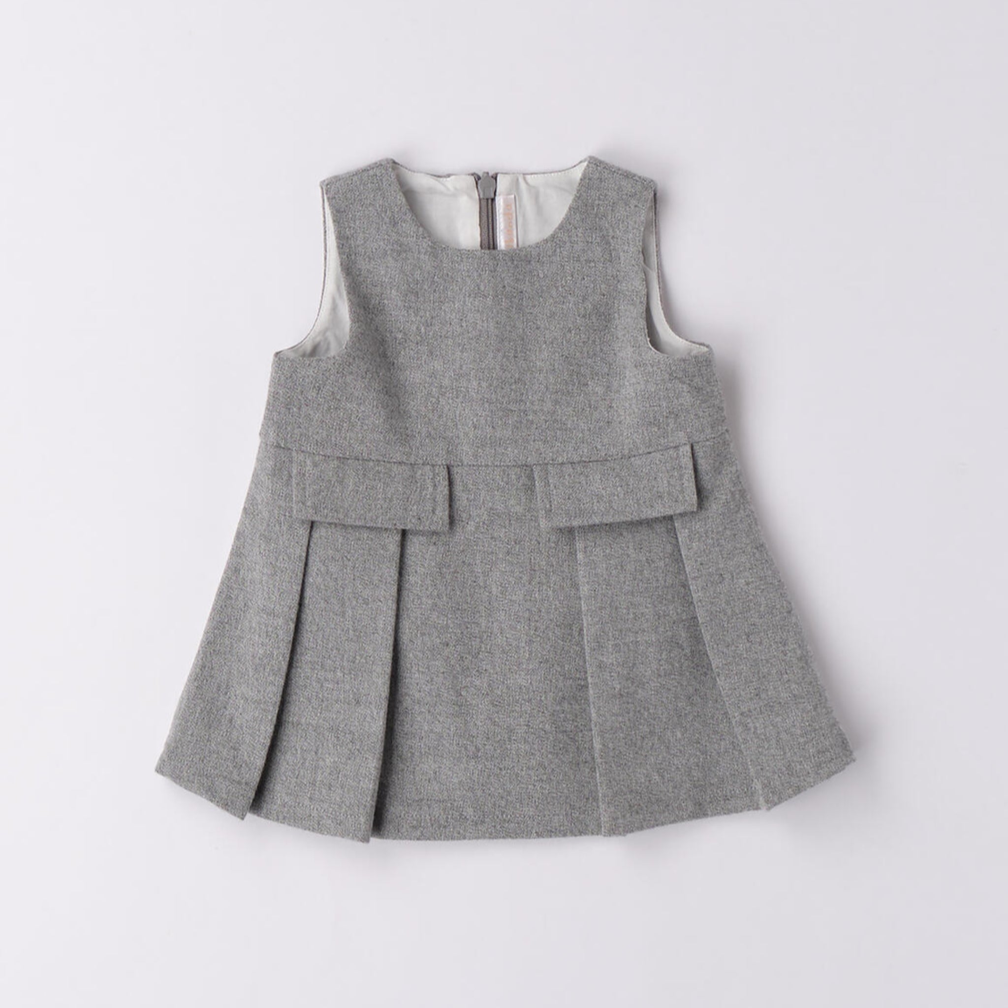 Abito Smanicato Twill Manopesca Bimba Grigio 3F728/8879 corredino e abbigliamento neonato | NANU' BABY