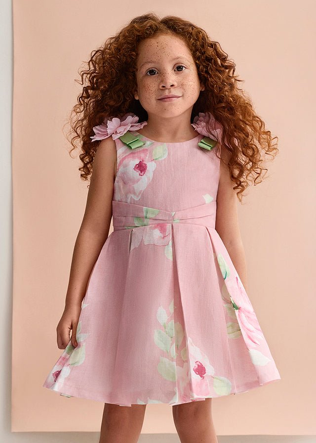 Abito Stampa Floreale Rosa 5033/6 corredino e abbigliamento neonato | NANU' BABY