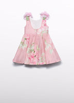 Abito Stampa Floreale Rosa 5033/6 corredino e abbigliamento neonato | NANU' BABY