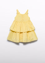 Abito Taffetà Volant Giallo 5041/72 corredino e abbigliamento neonato | NANU' BABY