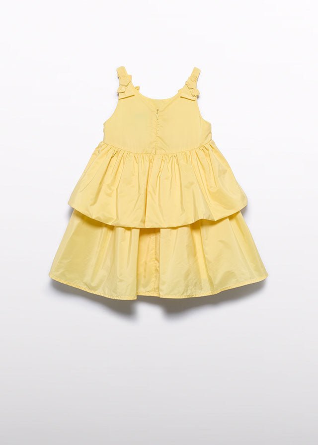 Abito Taffetà Volant Giallo 5041/72 corredino e abbigliamento neonato | NANU' BABY