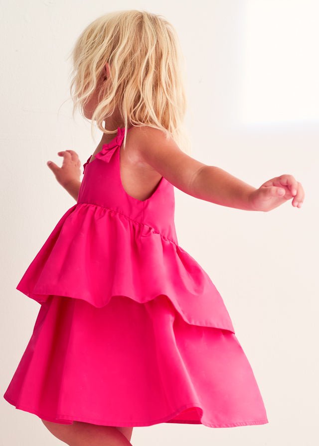 Abito Taffetà Volant Rosa 5041/73 corredino e abbigliamento neonato | NANU' BABY