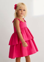 Abito Taffetà Volant Rosa 5041/73 corredino e abbigliamento neonato | NANU' BABY