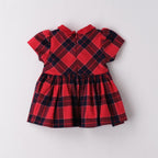 Abito Tessuto Check Con Manica Bimba Rosso 3F725/2253 corredino e abbigliamento neonato | NANU' BABY