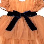 Abito Tulle Bimba ARANCIO GG33I corredino e abbigliamento neonato | NANU' BABY