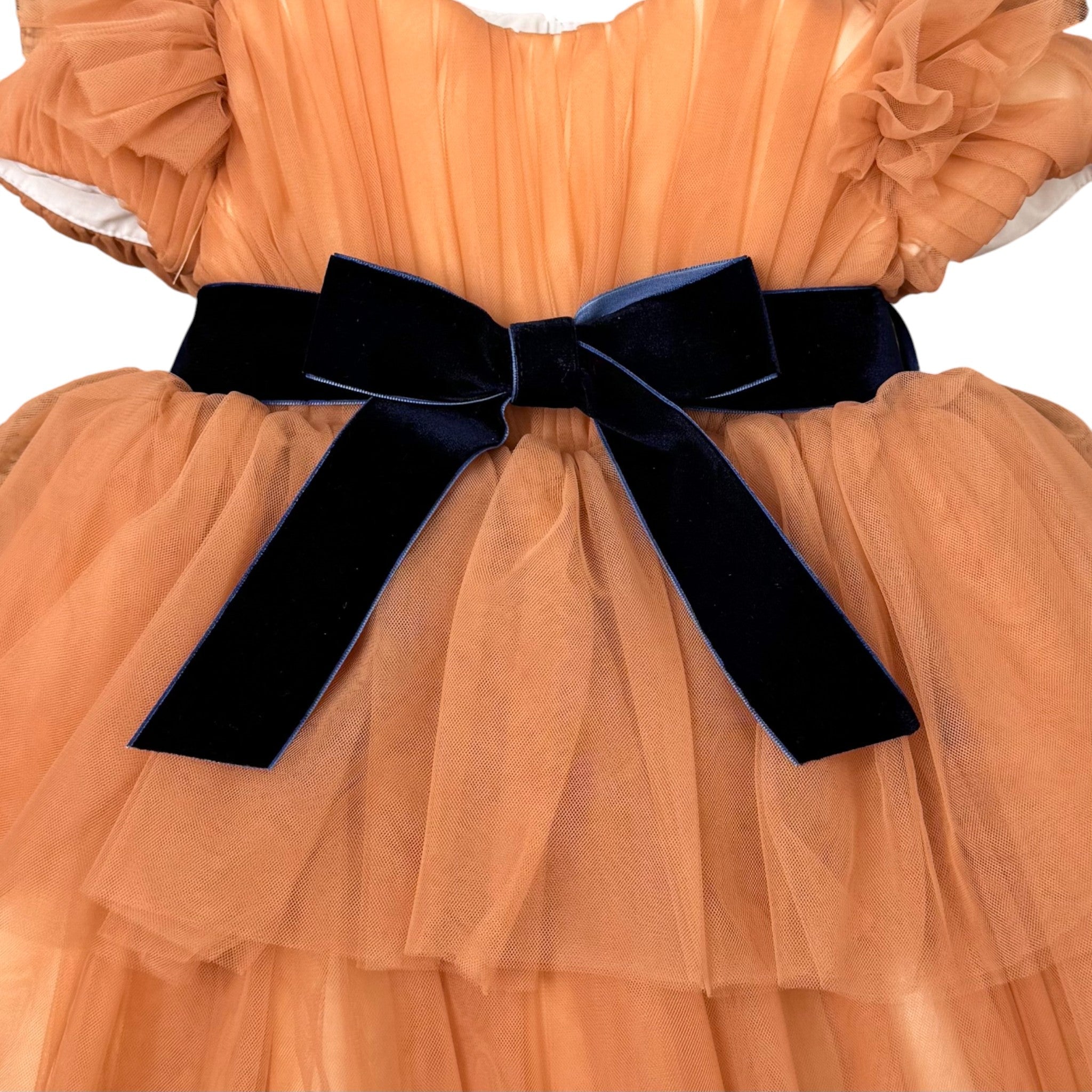 Abito Tulle Bimba ARANCIO GG33I corredino e abbigliamento neonato | NANU' BABY