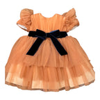 Abito Tulle Bimba ARANCIO GG33I corredino e abbigliamento neonato | NANU' BABY