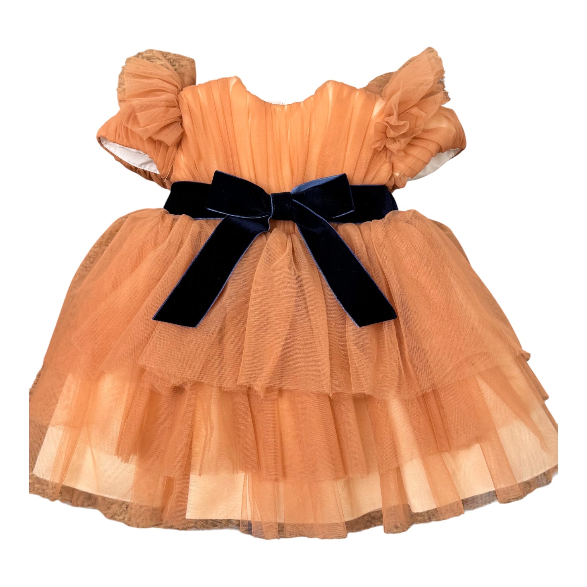 Abito Tulle Bimba ARANCIO GG33I corredino e abbigliamento neonato | NANU' BABY