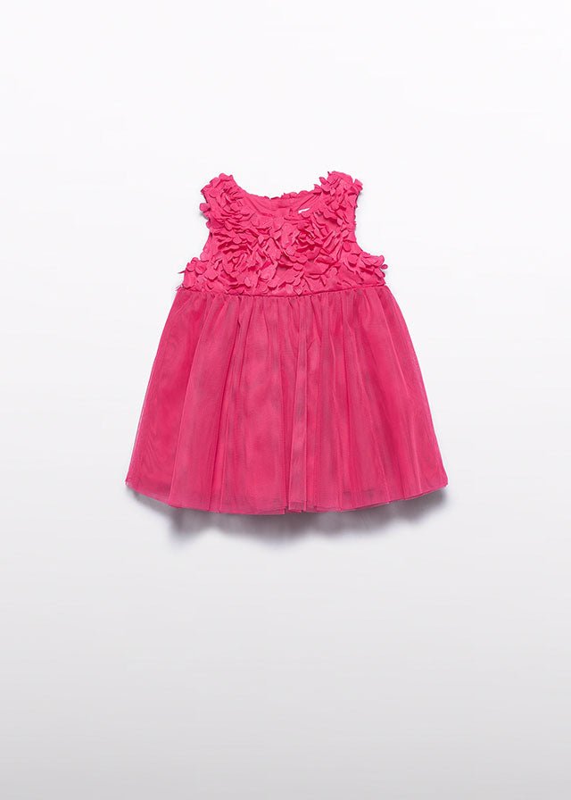 Abito Tulle Fiori 3D 5021/19 corredino e abbigliamento neonato | NANU' BABY