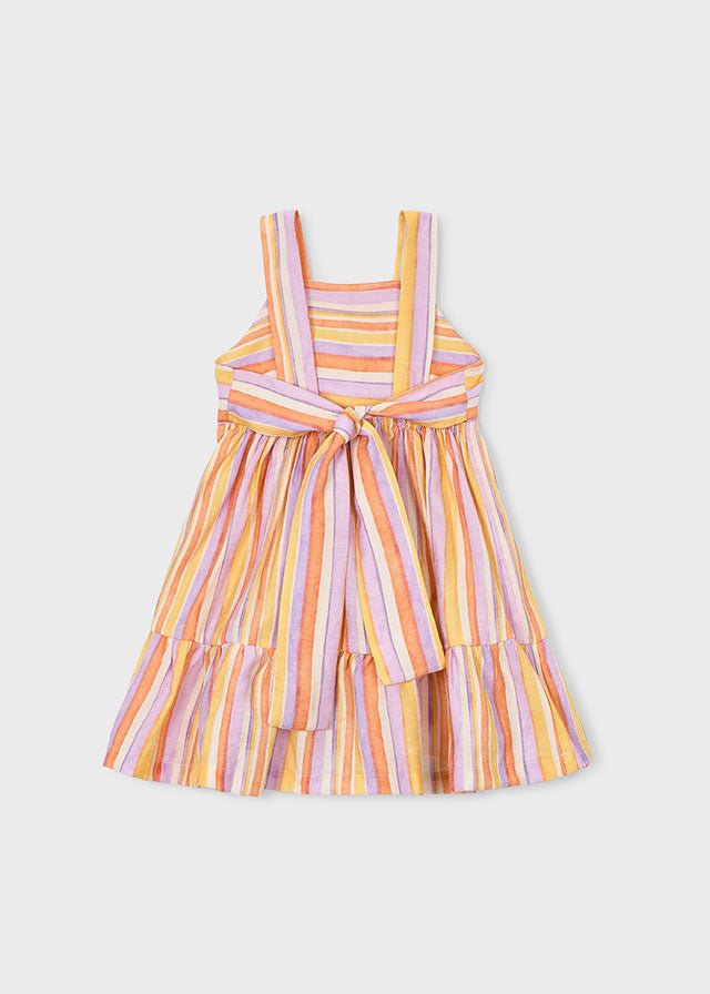 Abito Viscosa Righine Fiocco Viola 3936/36 corredino e abbigliamento neonato | NANU' BABY