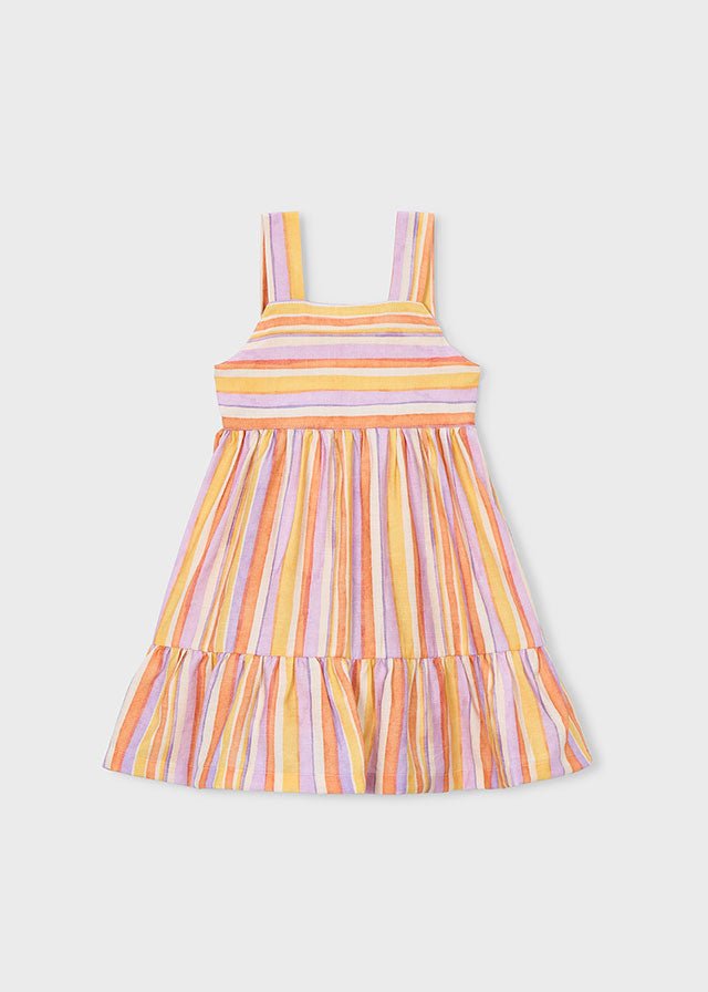 Abito Viscosa Righine Fiocco Viola 3936/36 corredino e abbigliamento neonato | NANU' BABY