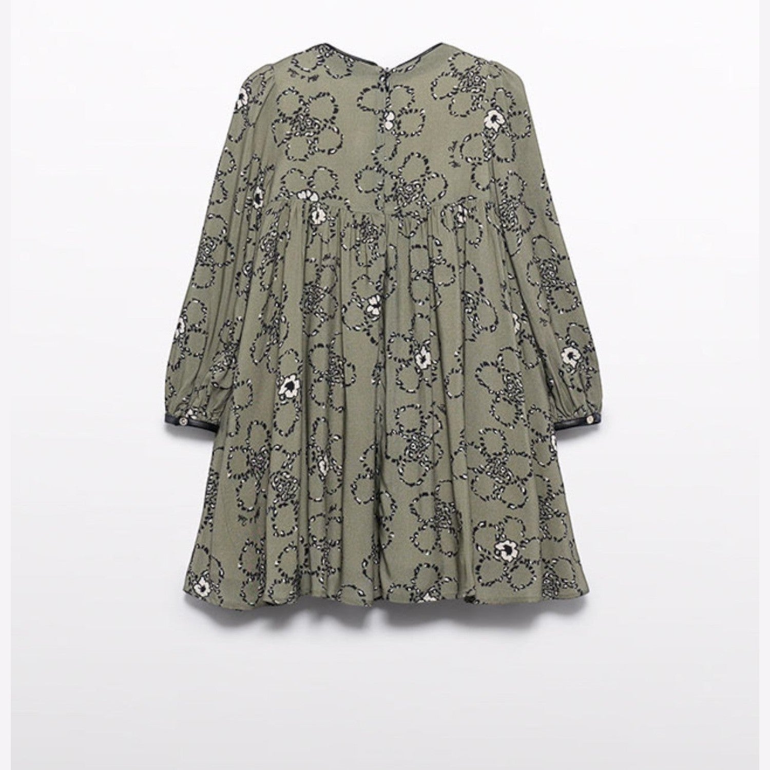 Abito viscosa stampato Bimba Verde 5536/6 corredino e abbigliamento neonato | NANU' BABY