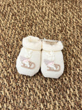Babbucce Coniglietta in slitta Neonata LATTE 30569/X1 corredino e abbigliamento neonato | NANU' BABY