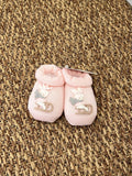 Babbucce Coniglietta in slitta Neonata ROSA 30569/1R corredino e abbigliamento neonato | NANU' BABY