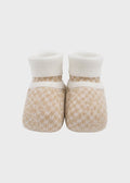 Babbucce Cotone Avorio Sabbia EK57S/A corredino e abbigliamento neonato | NANU' BABY