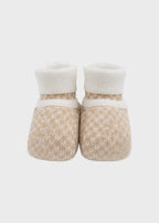 Babbucce Cotone Avorio Sabbia EK57S/A corredino e abbigliamento neonato | NANU' BABY