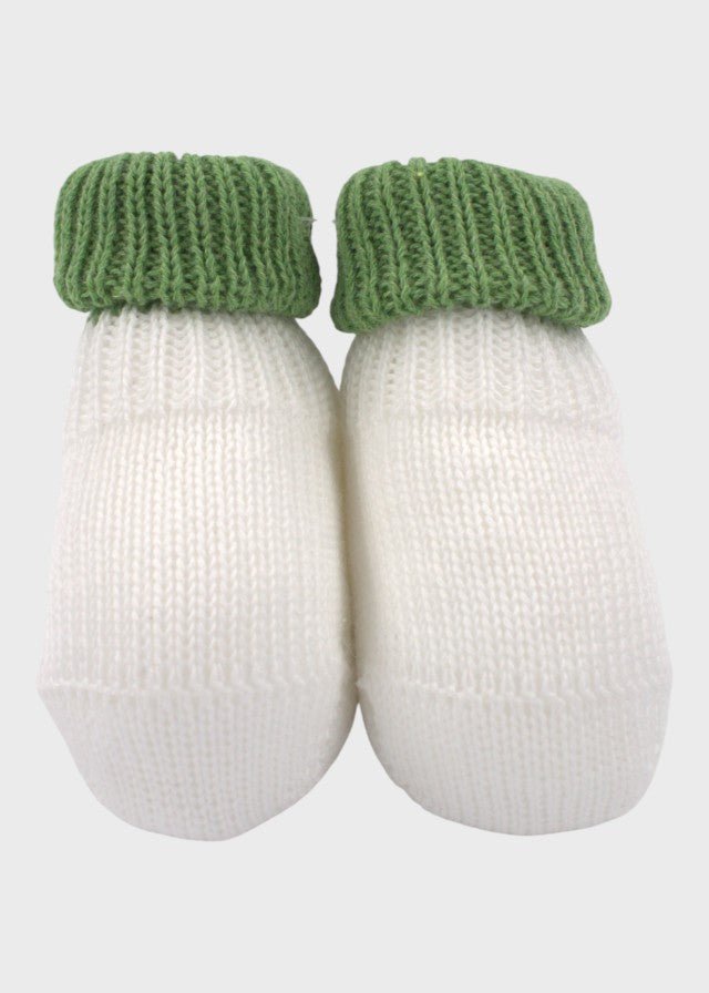 Babbucce Cotone Bianco SC66/1630 corredino e abbigliamento neonato | NANU' BABY