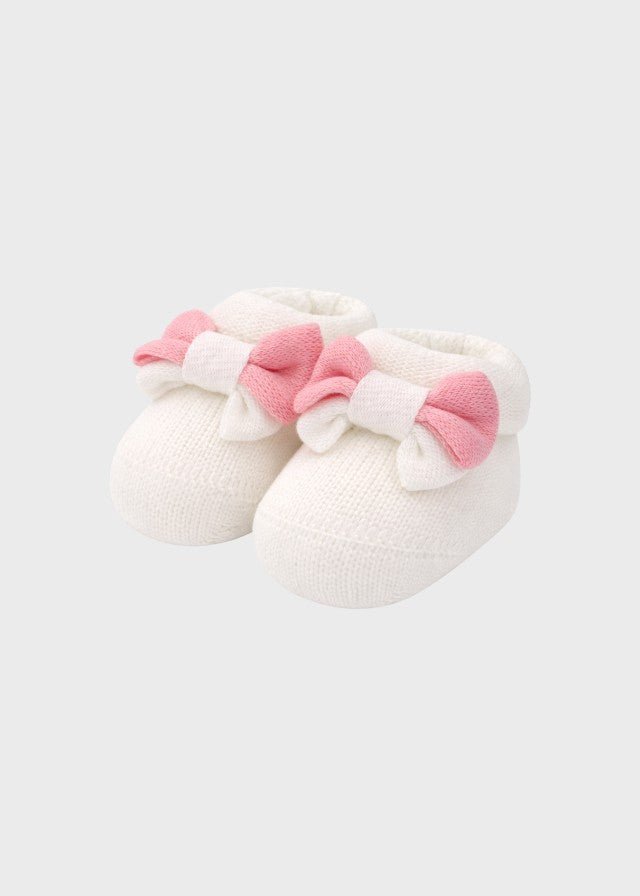 Babbucce Cotone Fiocchi Bianco 766 - B corredino e abbigliamento neonato | NANU' BABY