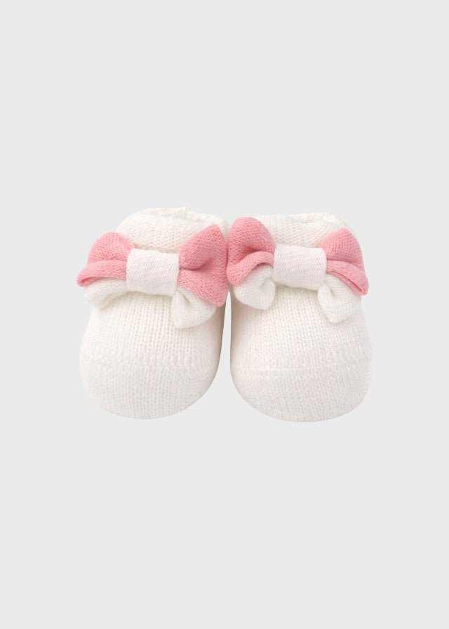 Babbucce Cotone Fiocchi Bianco 766 - B corredino e abbigliamento neonato | NANU' BABY