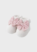 Babbucce Cotone Fiocco Bianco 758 corredino e abbigliamento neonato | NANU' BABY