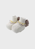 Babbucce Cotone Fiocco Marsala EK10S/R corredino e abbigliamento neonato | NANU' BABY