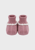 Babbucce Cotone Fiocco Melograno EK16S corredino e abbigliamento neonato | NANU' BABY
