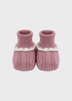 Babbucce Cotone Fiocco Melograno EK16S corredino e abbigliamento neonato | NANU' BABY