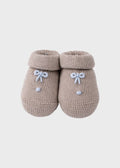 Babbucce Cotone Nodini Sabbia 754/S corredino e abbigliamento neonato | NANU' BABY