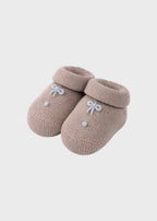 Babbucce Cotone Nodini Sabbia 754/S corredino e abbigliamento neonato | NANU' BABY