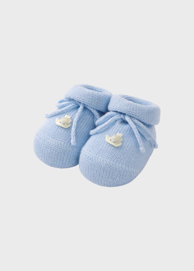 Babbucce Cotone Orsetto Cielo ORSETTO/767 - C corredino e abbigliamento neonato | NANU' BABY