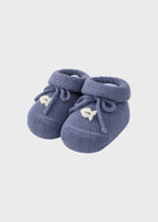 Babbucce Cotone Pois Cielo 764/I corredino e abbigliamento neonato | NANU' BABY