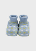 Babbucce Cotone Pois Colorati Cielo EK56S corredino e abbigliamento neonato | NANU' BABY