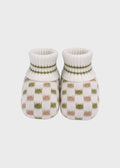 Babbucce Cotone Pois Colorati Verde EK56SV corredino e abbigliamento neonato | NANU' BABY