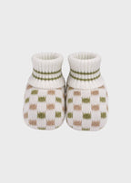 Babbucce Cotone Pois Colorati Verde EK56SV corredino e abbigliamento neonato | NANU' BABY