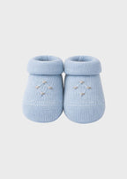 Babbucce Cotone Smock Cielo NIDO/765 - C corredino e abbigliamento neonato | NANU' BABY