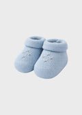 Babbucce Cotone Smock Cielo NIDO/765 - C corredino e abbigliamento neonato | NANU' BABY