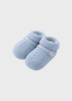 Babbucce Cotone Trecce Cielo 756/C corredino e abbigliamento neonato | NANU' BABY