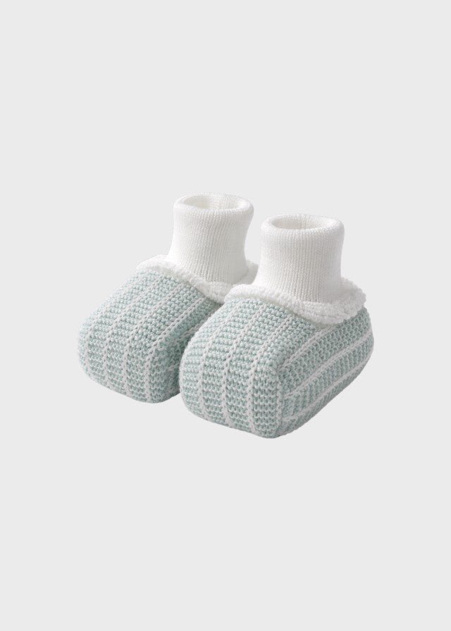 Babbucce Cotone Verde EK24S/V corredino e abbigliamento neonato | NANU' BABY