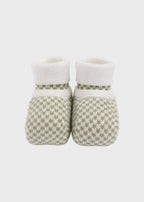 Babbucce Cotone Verde Oliva EK57S/V corredino e abbigliamento neonato | NANU' BABY
