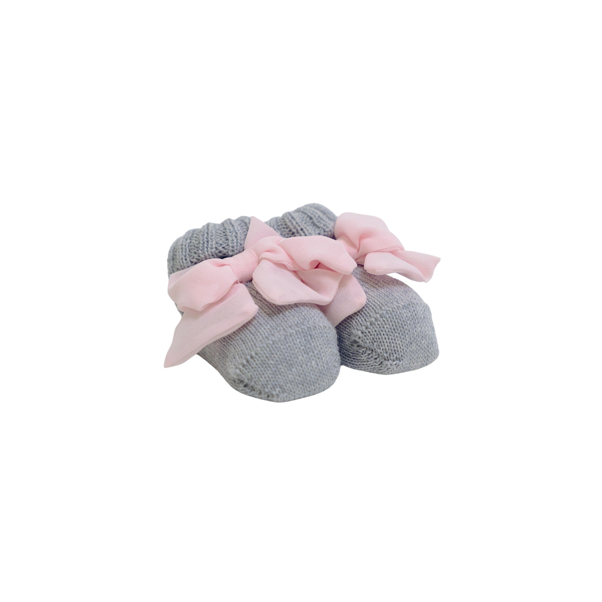Babbucce Cuore in cady Neonata Grigio CUORE/703 corredino e abbigliamento neonato | NANU' BABY