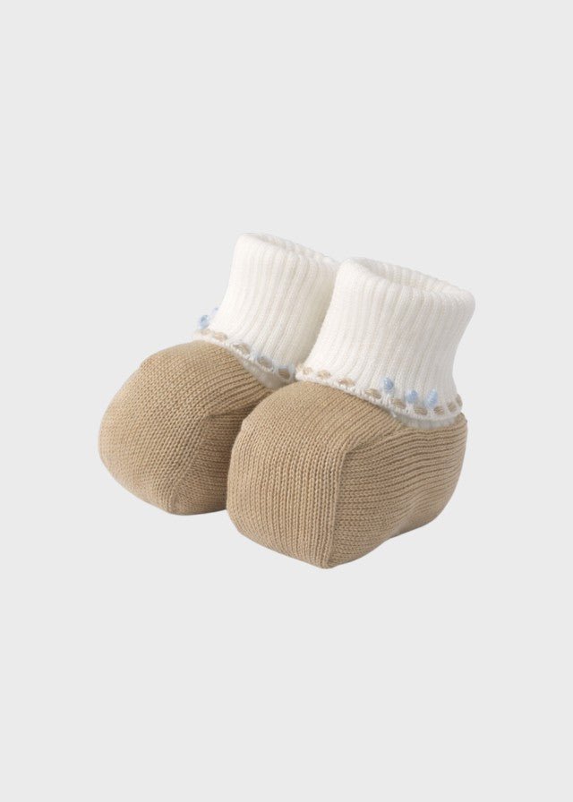 Babbucce Dondolo Tortora 8049 corredino e abbigliamento neonato | NANU' BABY