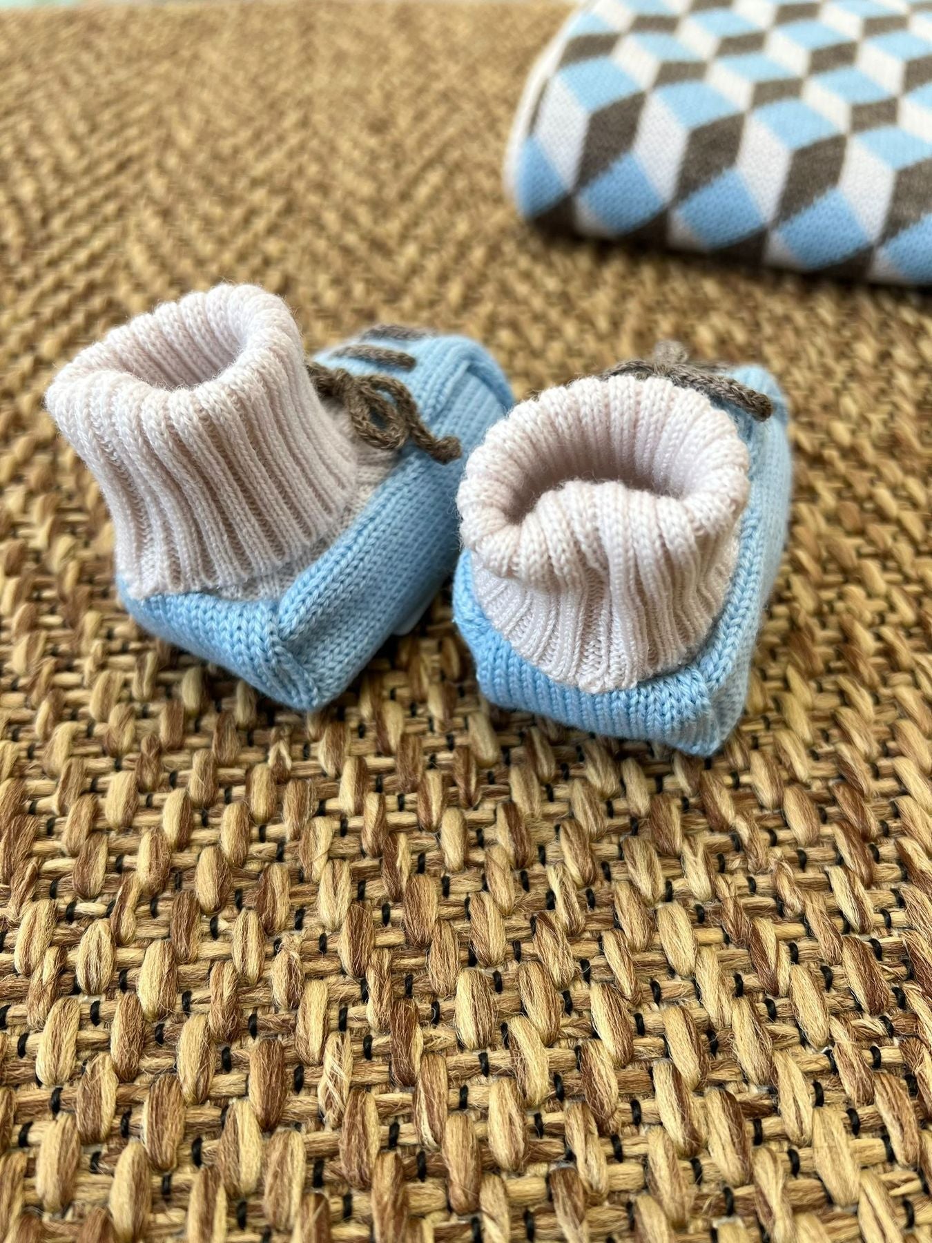 Babbucce in lana Neonato Natural IG68S corredino e abbigliamento neonato | NANU' BABY