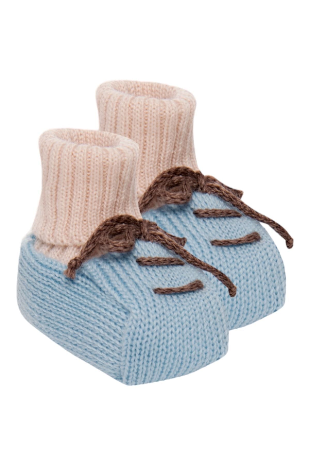 Babbucce in lana Neonato Natural IG68S corredino e abbigliamento neonato | NANU' BABY